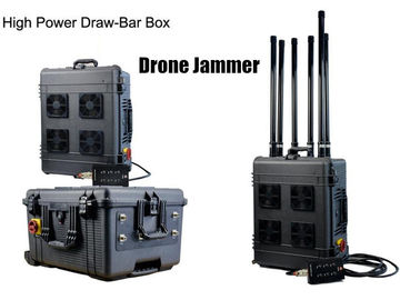Draw - Bar Box Drone Signal Jammer Portable With 360 Watts , 1000m Jamming Range